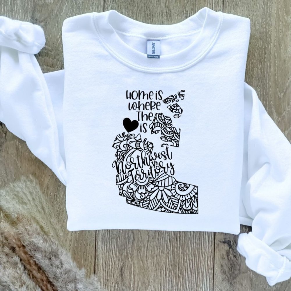 Home Is Where The Heart Is Canadian Provinces Sweatshirt - North West Territory